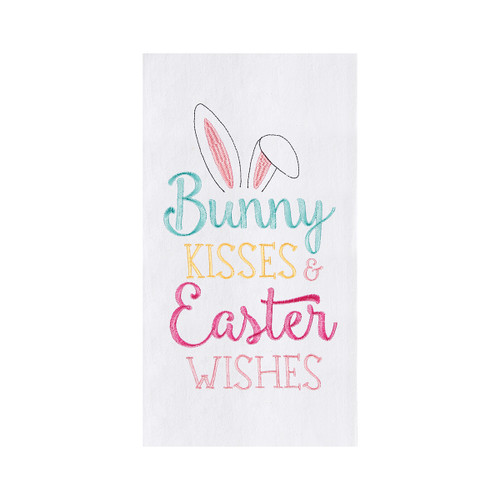 Bunny Kisses & Easter Wishes Tea Towel