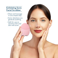 Light Pink Exfoliating Sonic Facial Scrubber Model