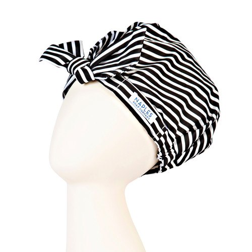 Black & White Zebra Print Reusable Stylish Shower Cap